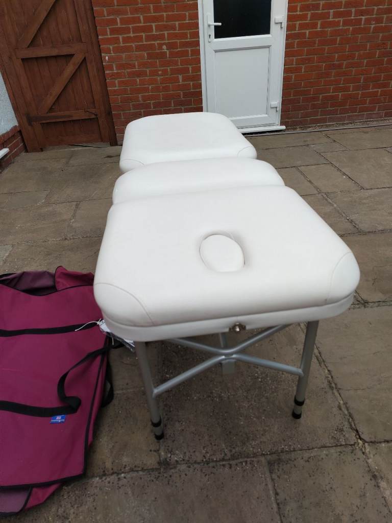 Portable Massage / Treatment Couch - White, Good Condition