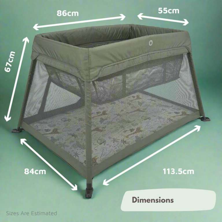 Venture Airpod Travel Cot – Lightweight Foldable 0-3 years (Green)
