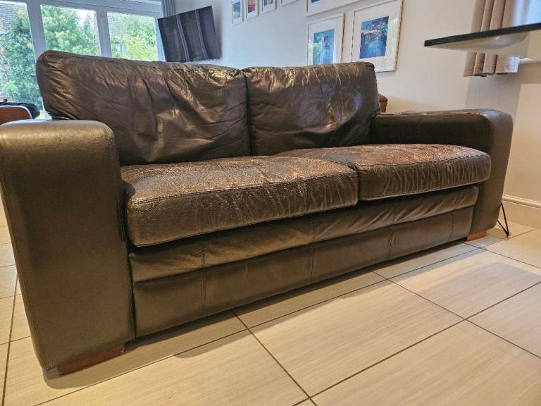 Free - 3-seater leather sofa, second hand