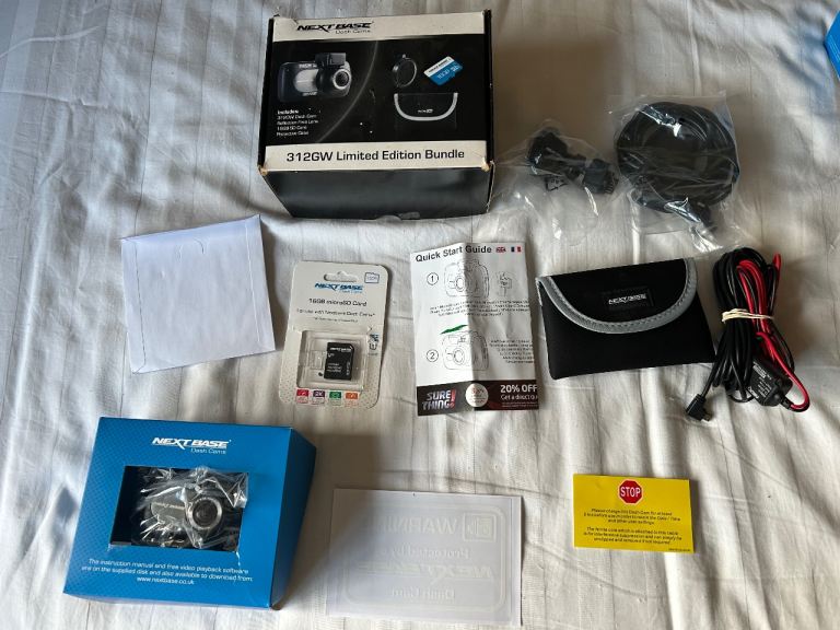 Nextbase 312GW 2.7 in LED Dash Cam Limited Edition - NextBase Hardwire Kit