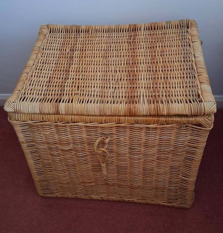 Large wicker blanket/ storage box