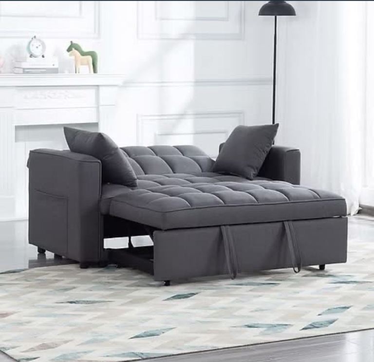 New grey sofa bed in box 