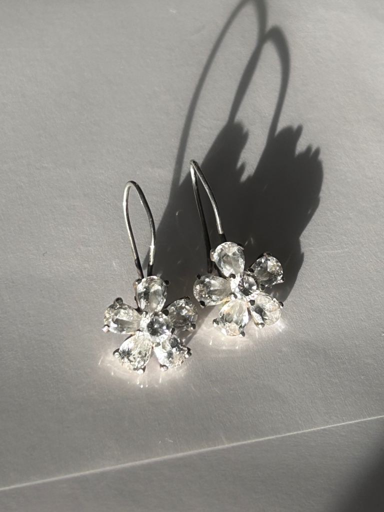 Flower Silver Earrings 