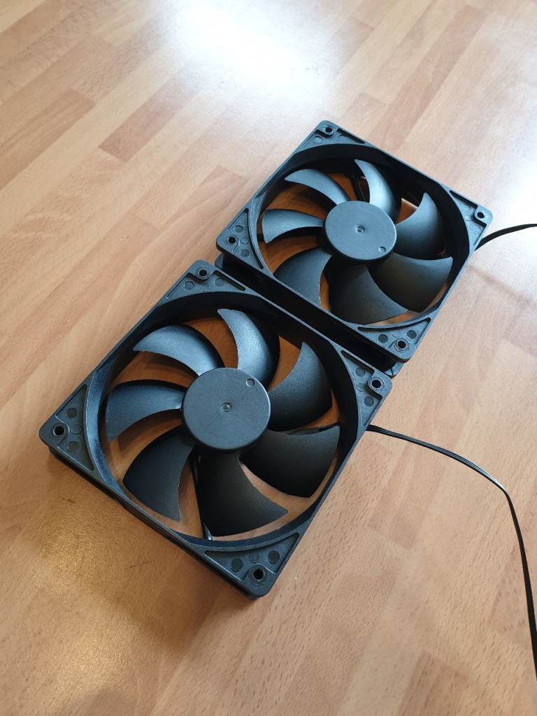 2x120mm Desktop PC Case Fan Set