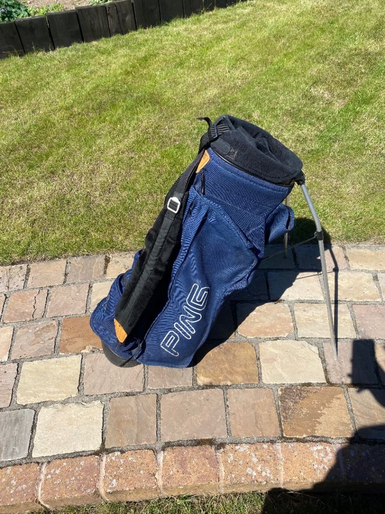PING Golf Carry Bag – Blue with Stand, Good Condition