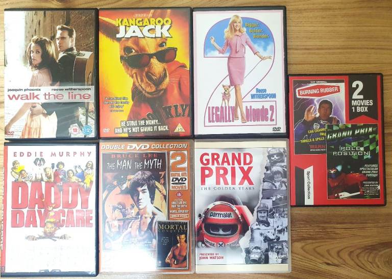 Joblot of 8 Dvds, Legally Blonde 2, Daddy Daycare, Kangaroo Jack etc