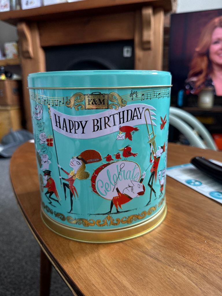 Fortnum & Mason Musical Birthday Biscuit Tin