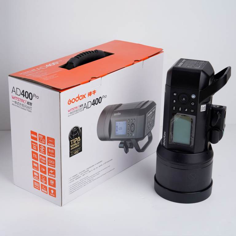 Godox AD400 Pro Wireless Battery Powered Studio Flash, Boxed As New