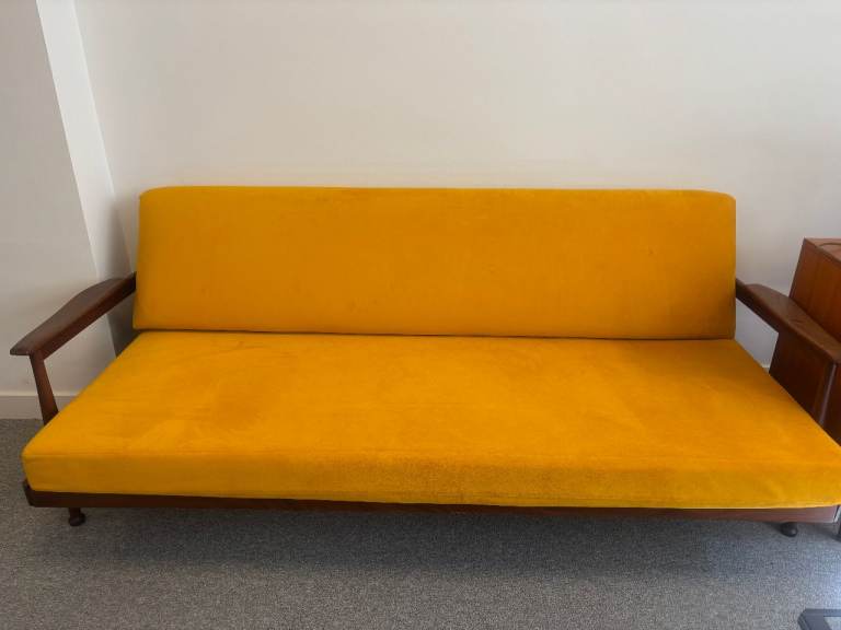 Mid-Century Modern Teak Sofa Daybed with Storage By Guy Rogers