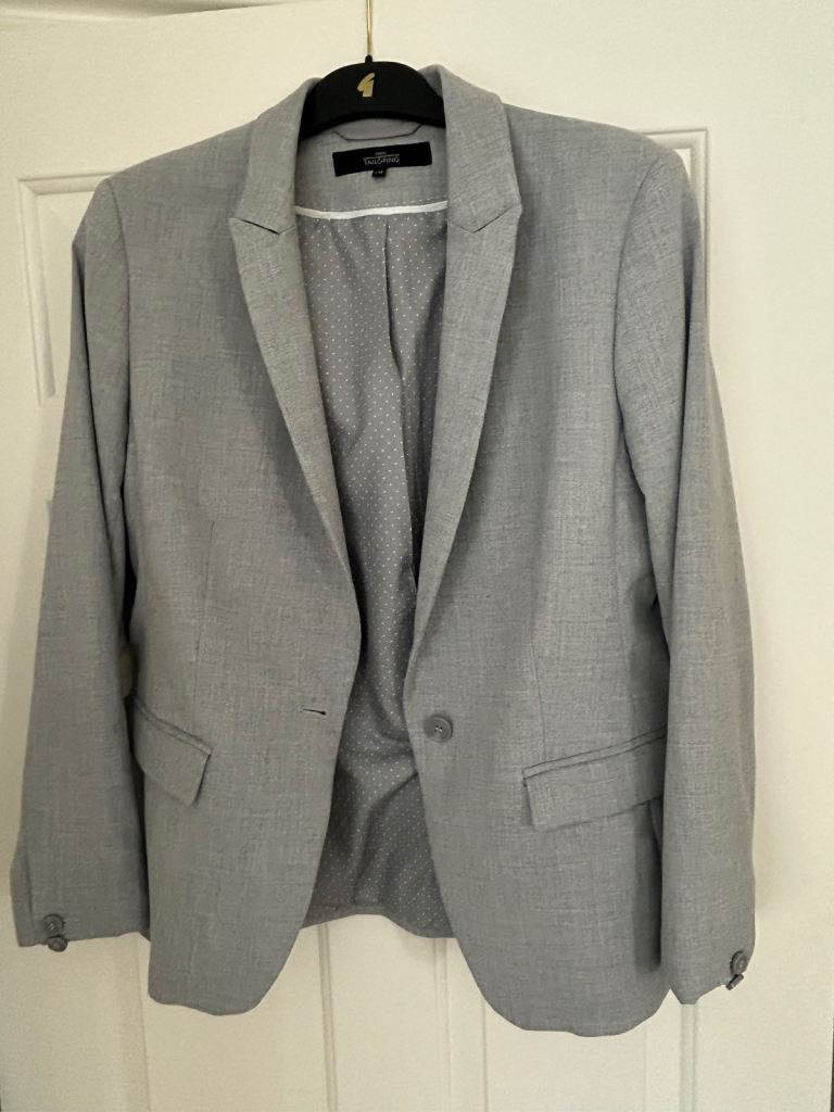 Next Grey Polyester Jacket - Size 14 (M) - As New