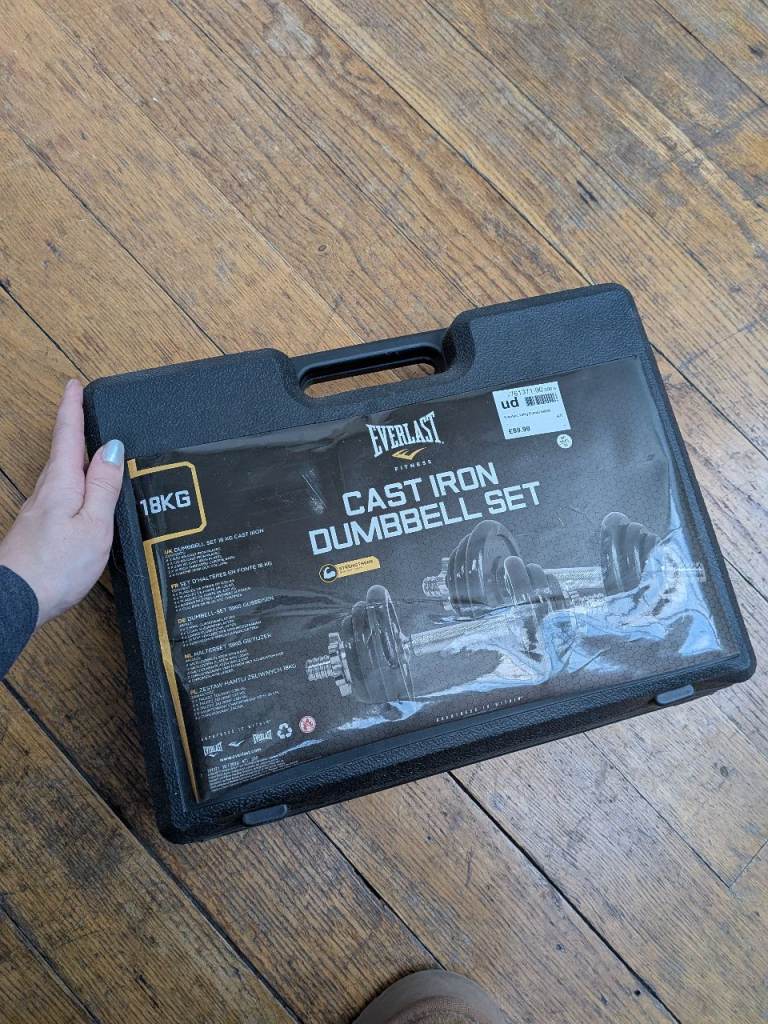 Cast iron dumbbell/weights set 