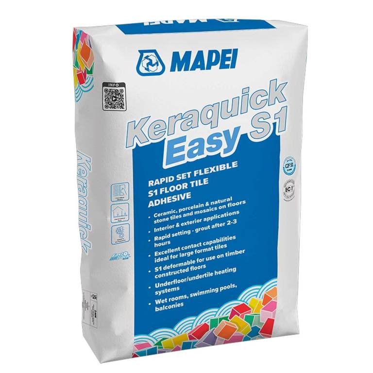 Mapeil tile adhesive Keraquick S1 white 8kg