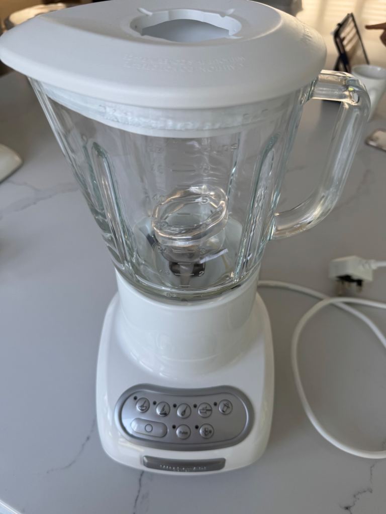 White KitchenAid Artisan Blender 