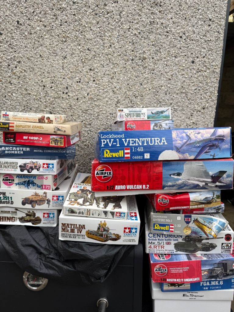Large Collection of Airfix and Revell Model Kits – Good Condition