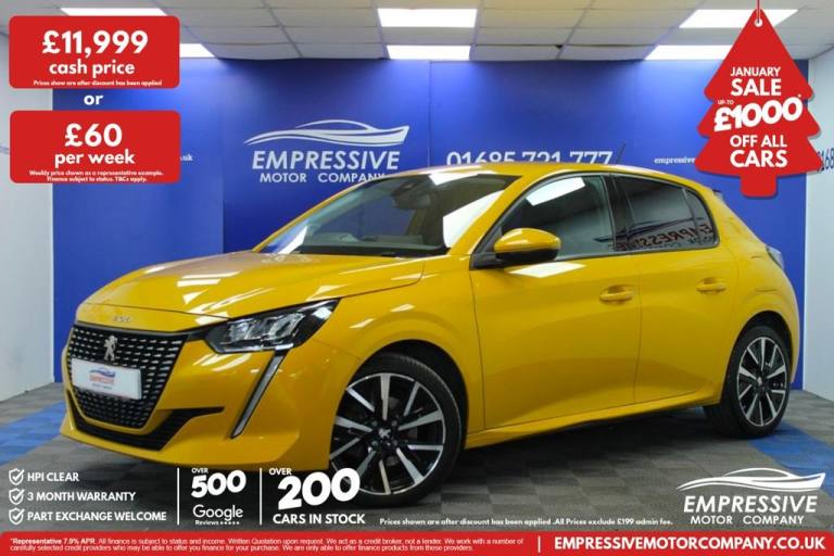 2020 20 PEUGEOT 208 1.2 PURETECH ALLURE HATCHBACK 5DR PETROL MANUAL EURO 6 (S/S)