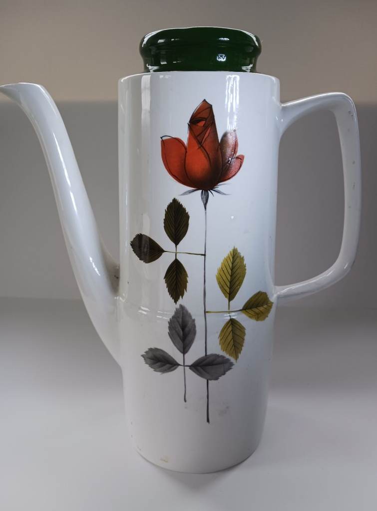 Vintage Hostess British Anchor Carnaby Rose Staffs Coffee Service 1960s