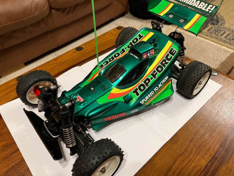 Vintage Rare! First Edition TAMIYA Vintage 1991 Tamiya Top Force RC Off-Road 4WD Original Box 58100