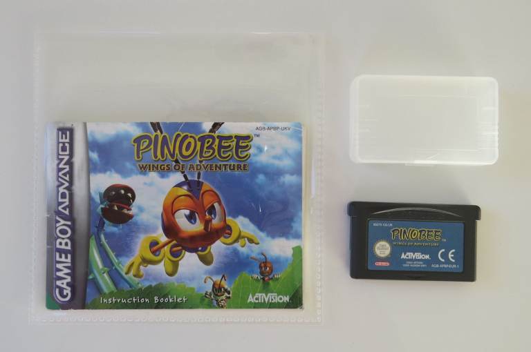Pinobee Wings Of Adventure, cartridge+case+manual, Nintendo Game Boy Advance GBA