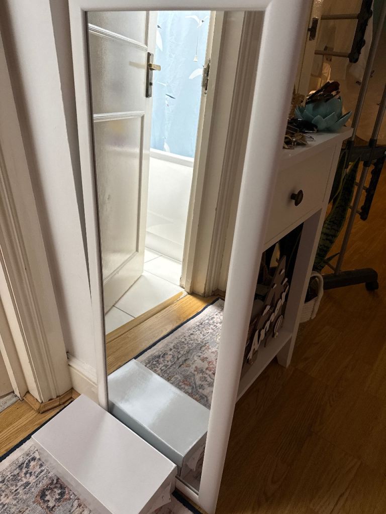White Full-Length Mirror  – Great Condition