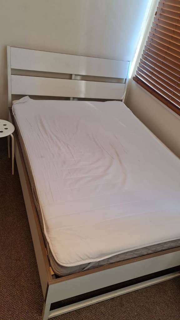 Ikea double bed with mattress 