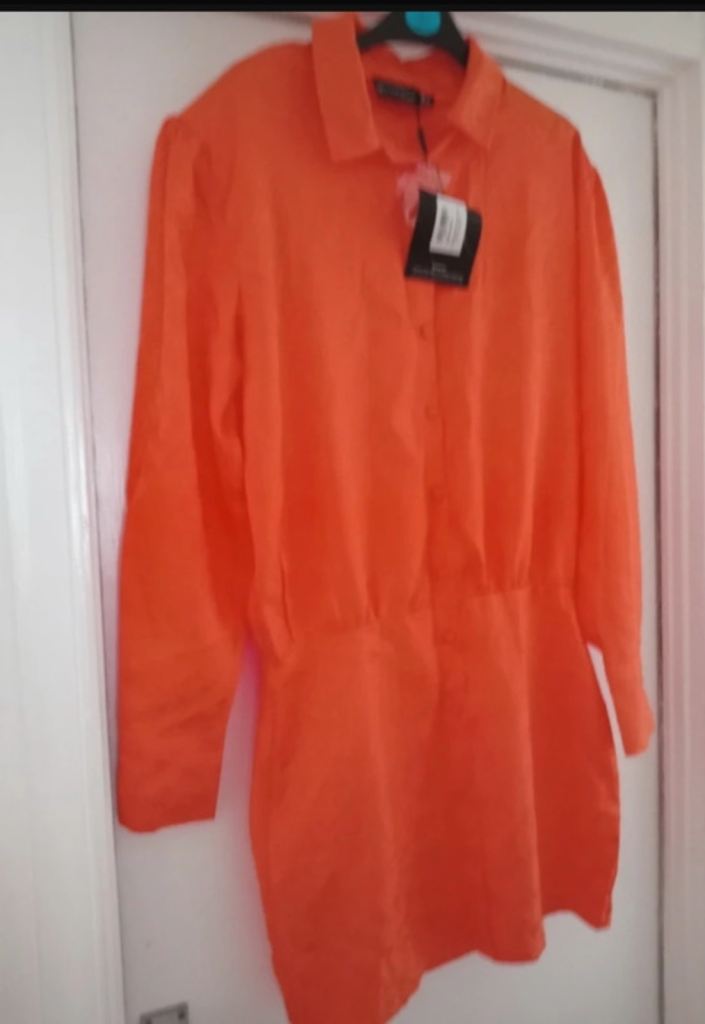 Pretty Little Thing Satin Shirt Dress