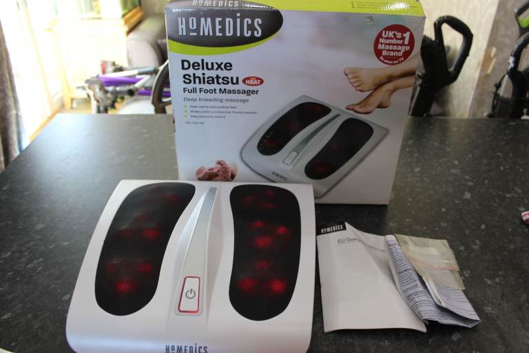 Homedics Deluxe Shiatsu Full Foot Massager In Great Working Order Boxed 