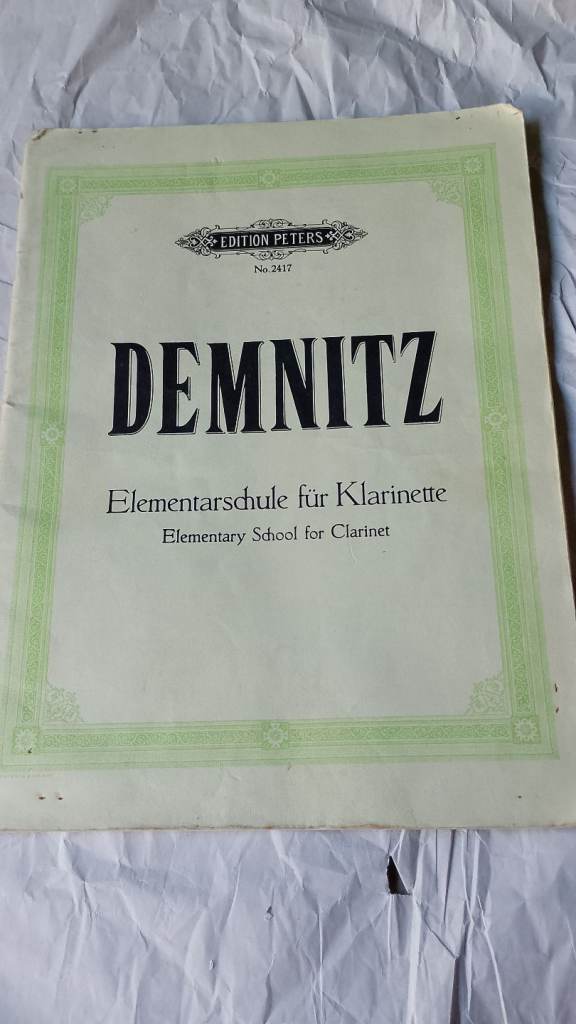 Selection of sheet music for clarinet