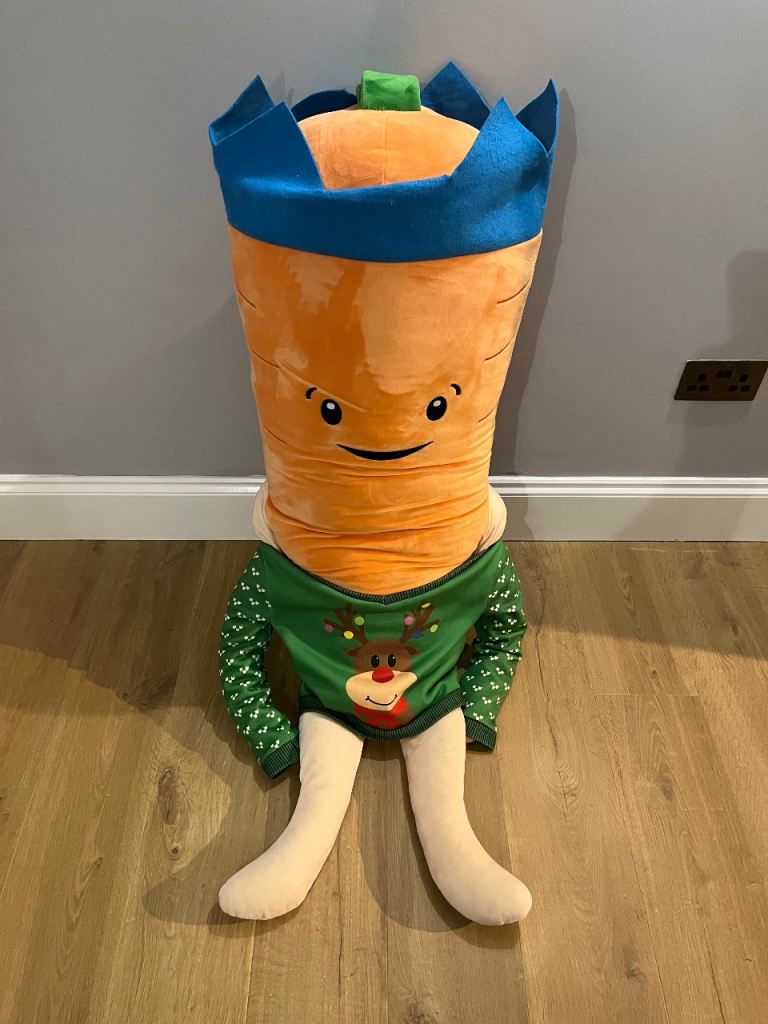 Kevin the Carrot Plush Toy - Christmas Jumper, Good Condition
