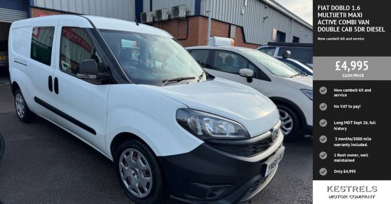 2018 Fiat Doblo 1.6 Multijet 16V Active Combi Van WINDOW VAN DIESEL Manual
