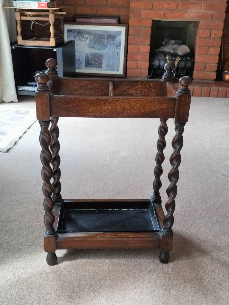 wooden umbrella stand