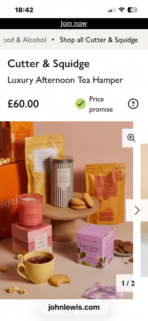 Cutter & Squidge Luxury Afternoon Tea Hamper - New