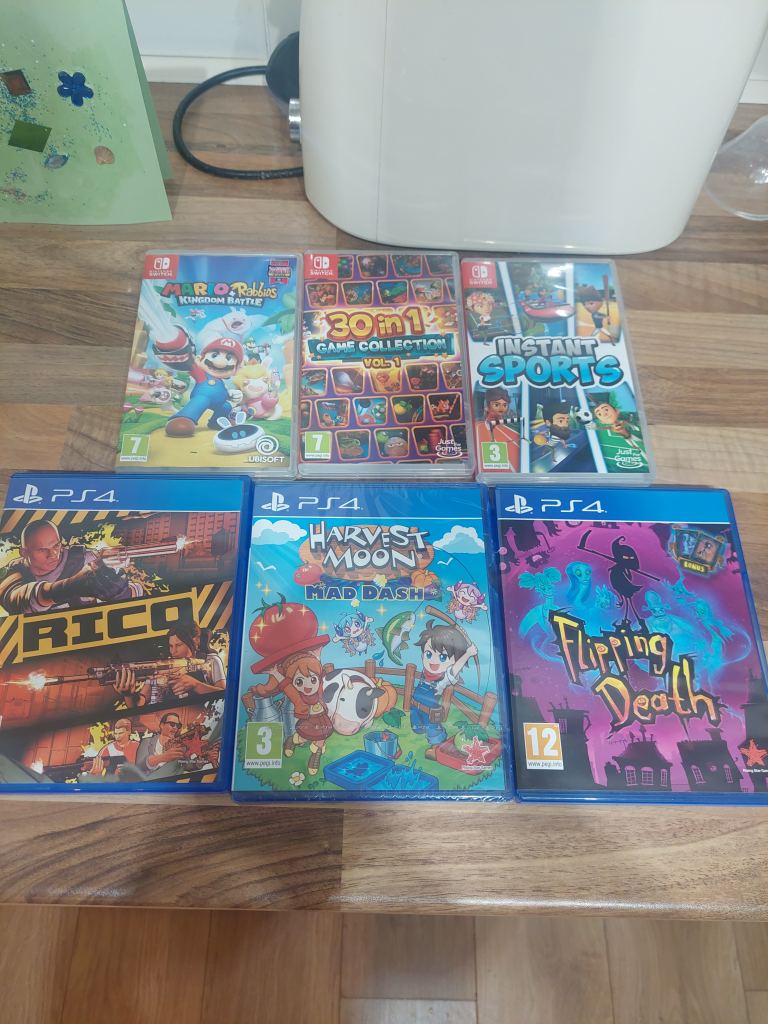 Switch and ps4 games 
