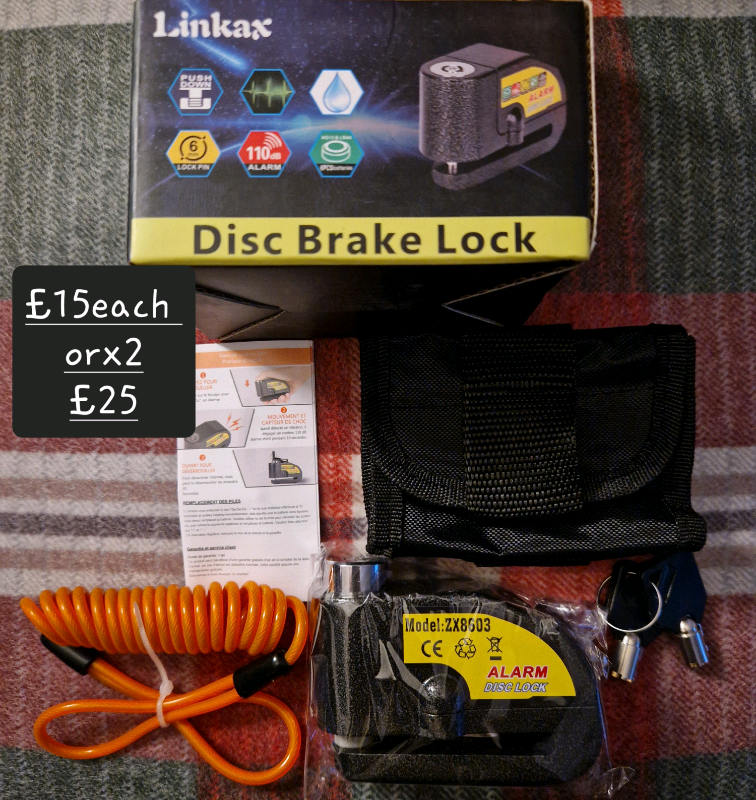 Motorbike 🏍 alarm disc looks heavy duty £12 scooter 🛴🛵 any type with disc brakes 
