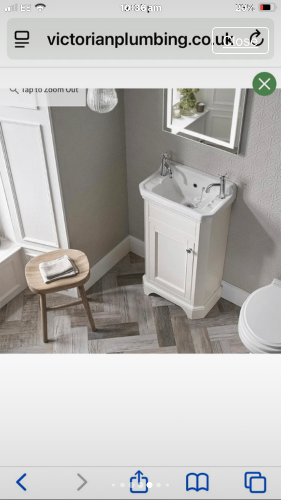 Victoria bathroom sink and unit