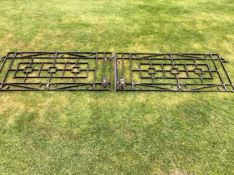 PAIR OF IRON GATES