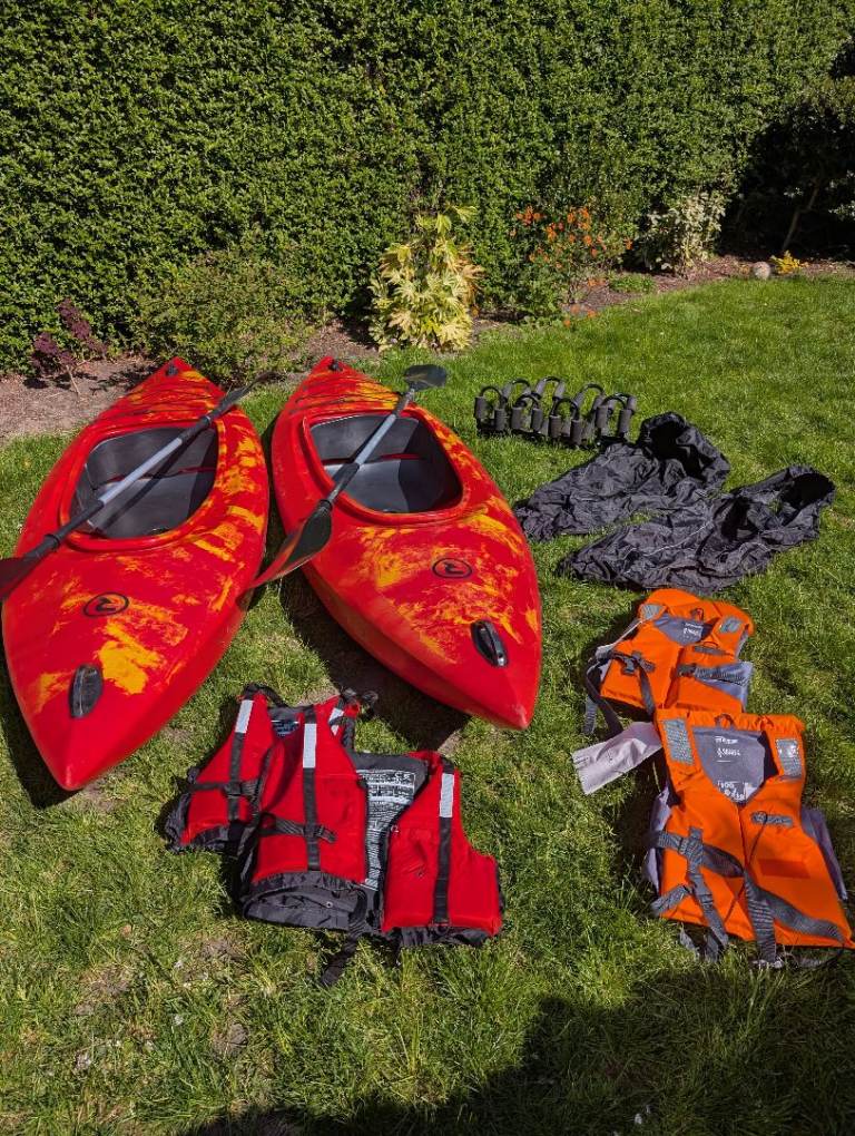 2 x Riber Sit-In Kayaks and kit