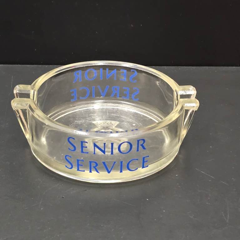 Great Pub display glass ashtray Senior ServiceCigarettes 