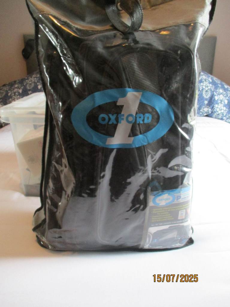 Oxford 48L motor cycle panniers Black nylon 