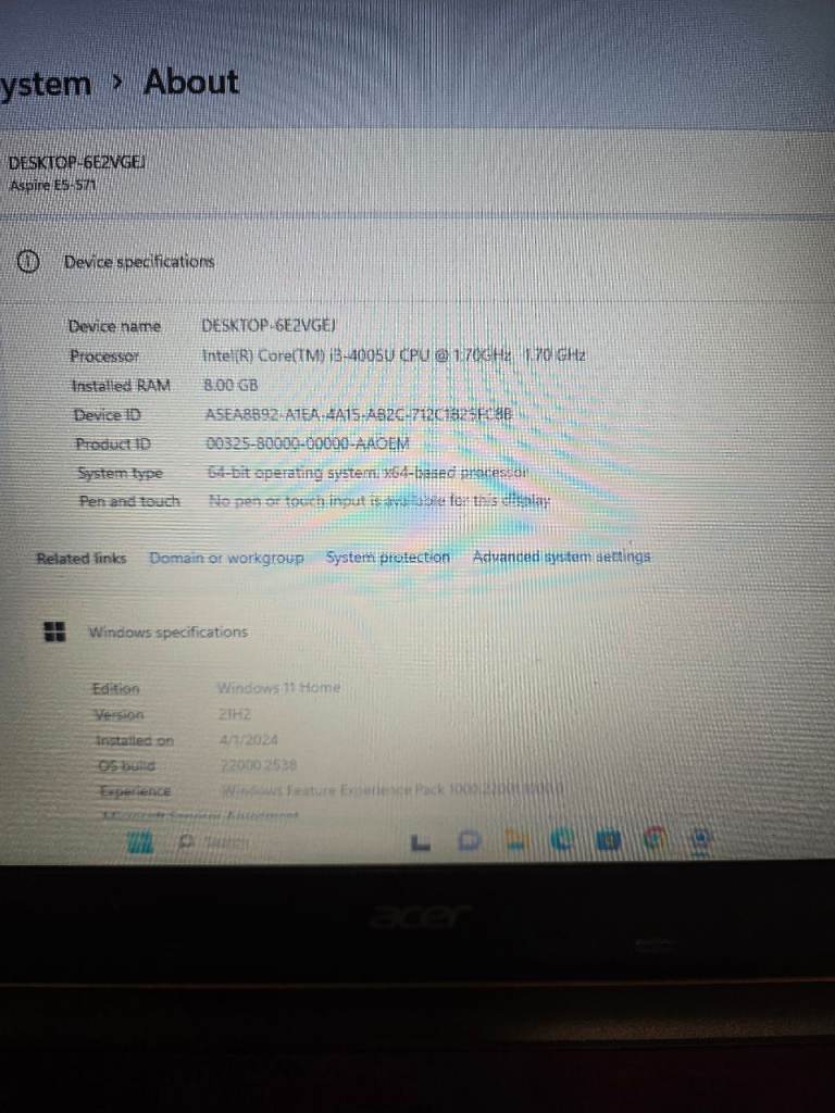 Acer Laptop - Purple, 256GB SSD, 8GB RAM, Windows 11