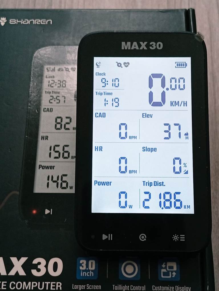 SHANREN MAX30 GPS Bike Computer – ANT+ & Bluetooth – £24