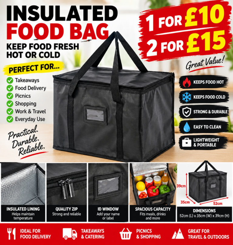 New Insulated Food Bag – Keep Food Hot or Cold