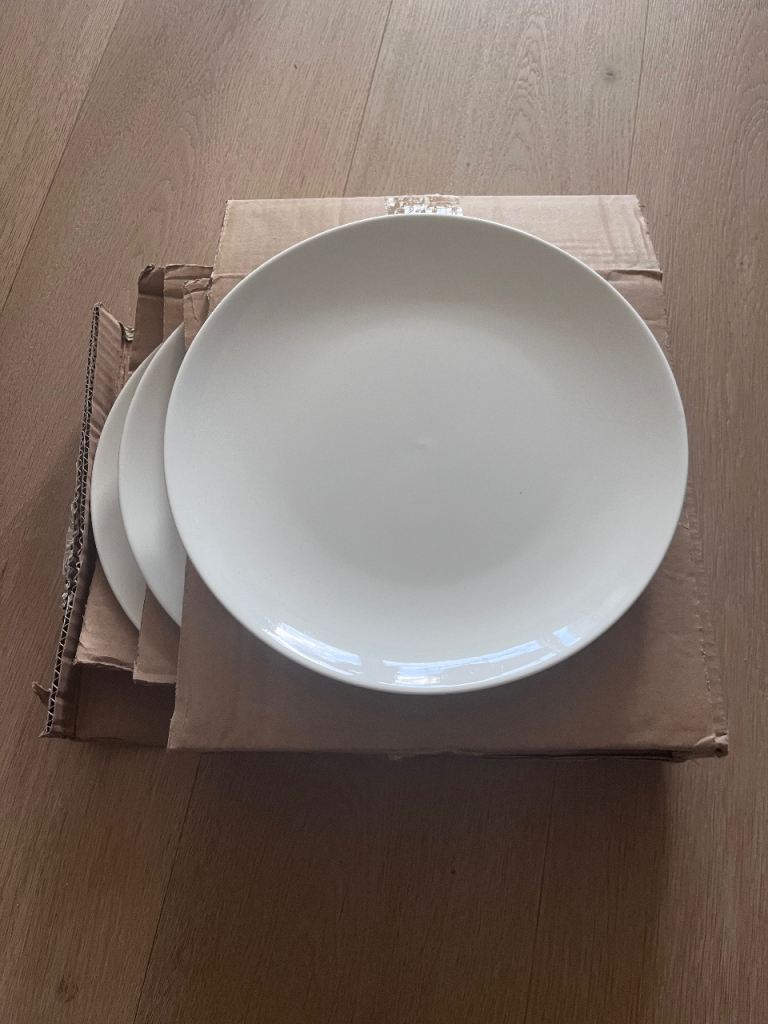 Brand New White Plates - 3pc