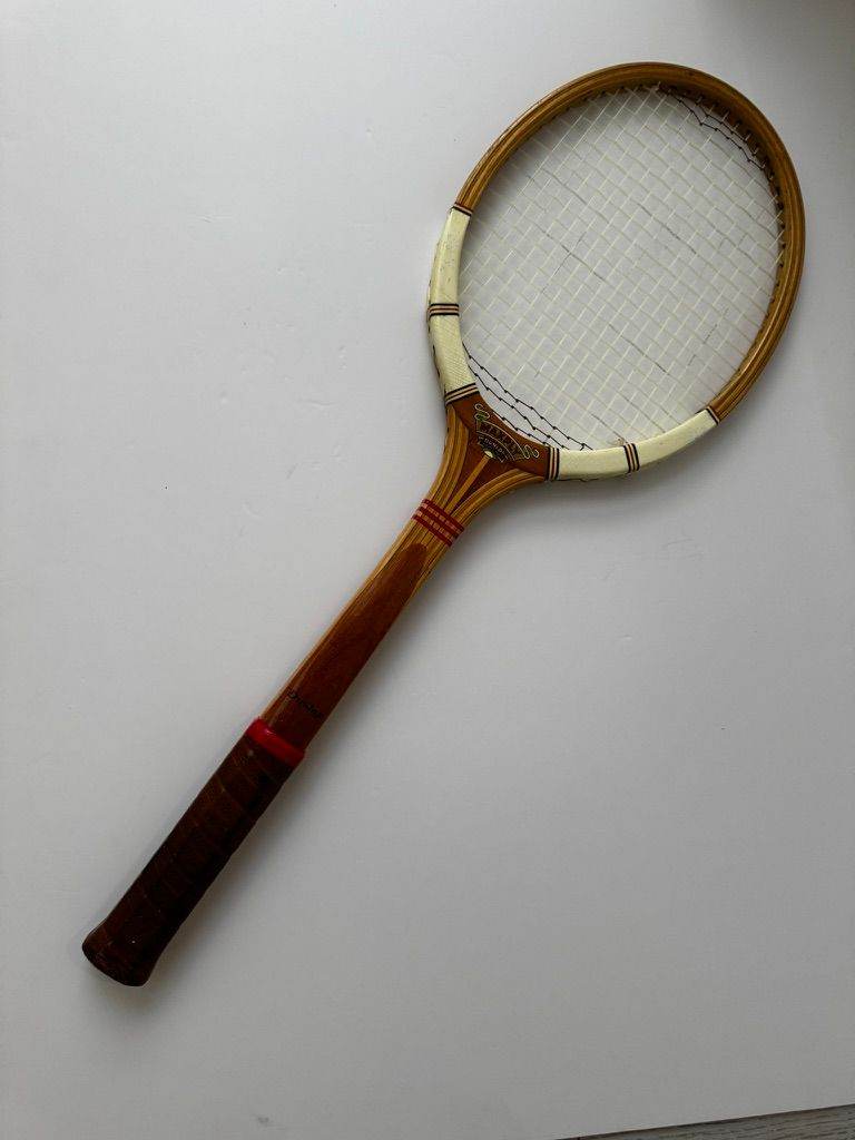 Vintage Dunlop Maxply Fort Wooden Tennis Racket Made England Leather Grip