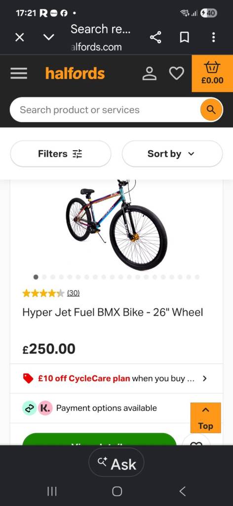 Hyper Jet Fuel BMX Bike - 26" Wheel, Brand New