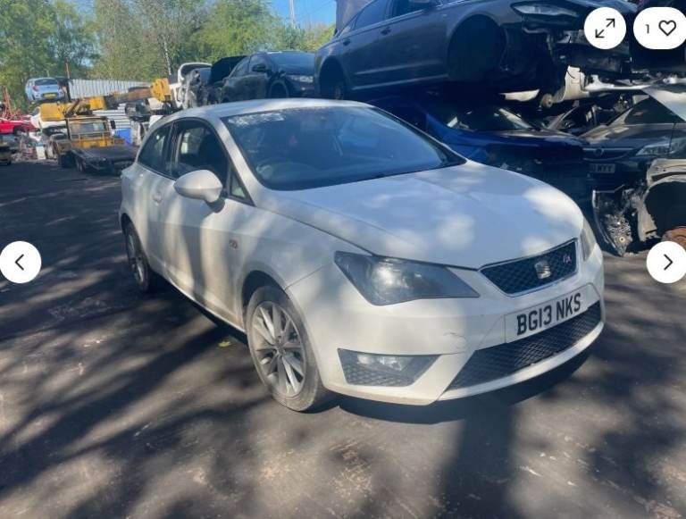 2013 SEAT IBIZA FR 3DR WHITE 1.2 PETROL CBZB BREAKING 1 WHEEL NUT