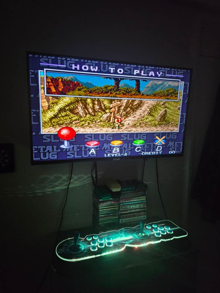 Arcade Stick Controller with Green LED Lighting