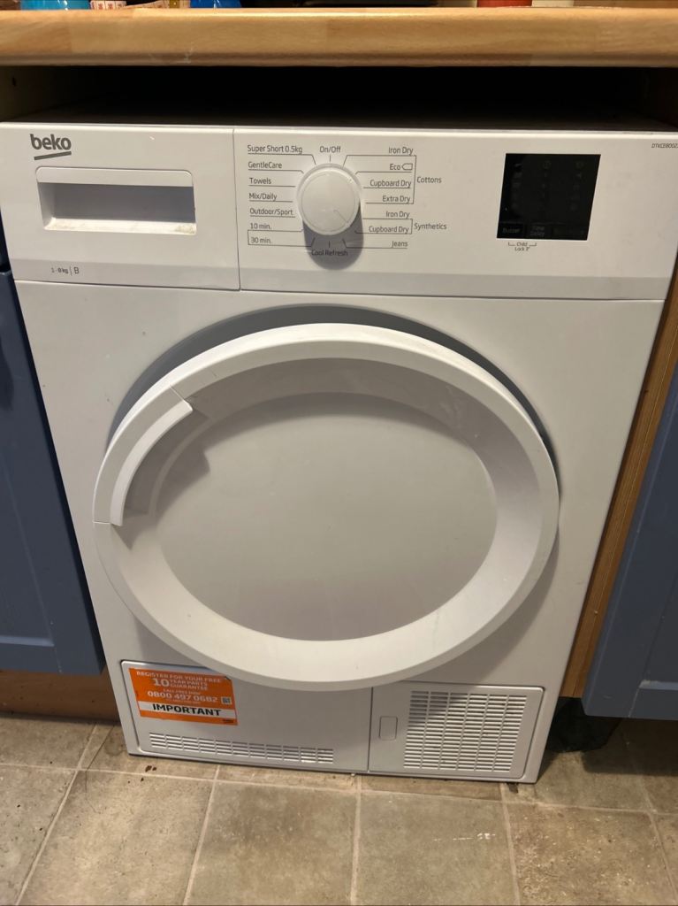 Beko DTKCE80021W Condenser Tumble Dryer - bought new 1 year ago