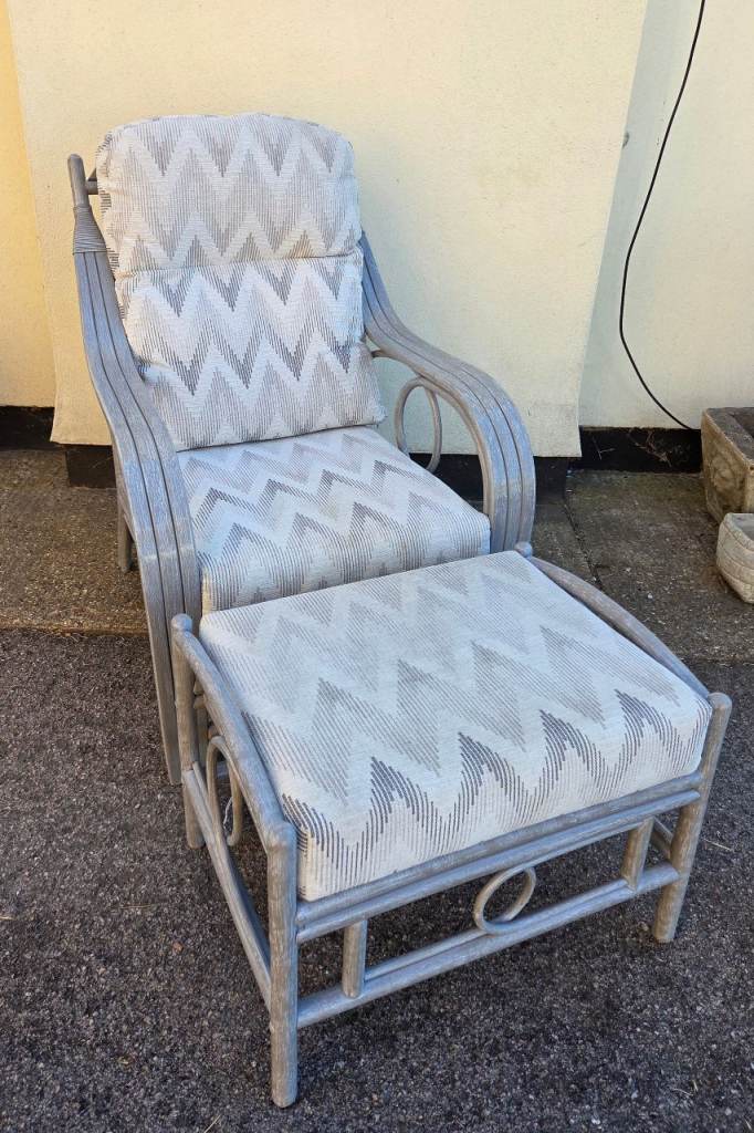 Desser Madrid Lounge Chair with Matching Footstool