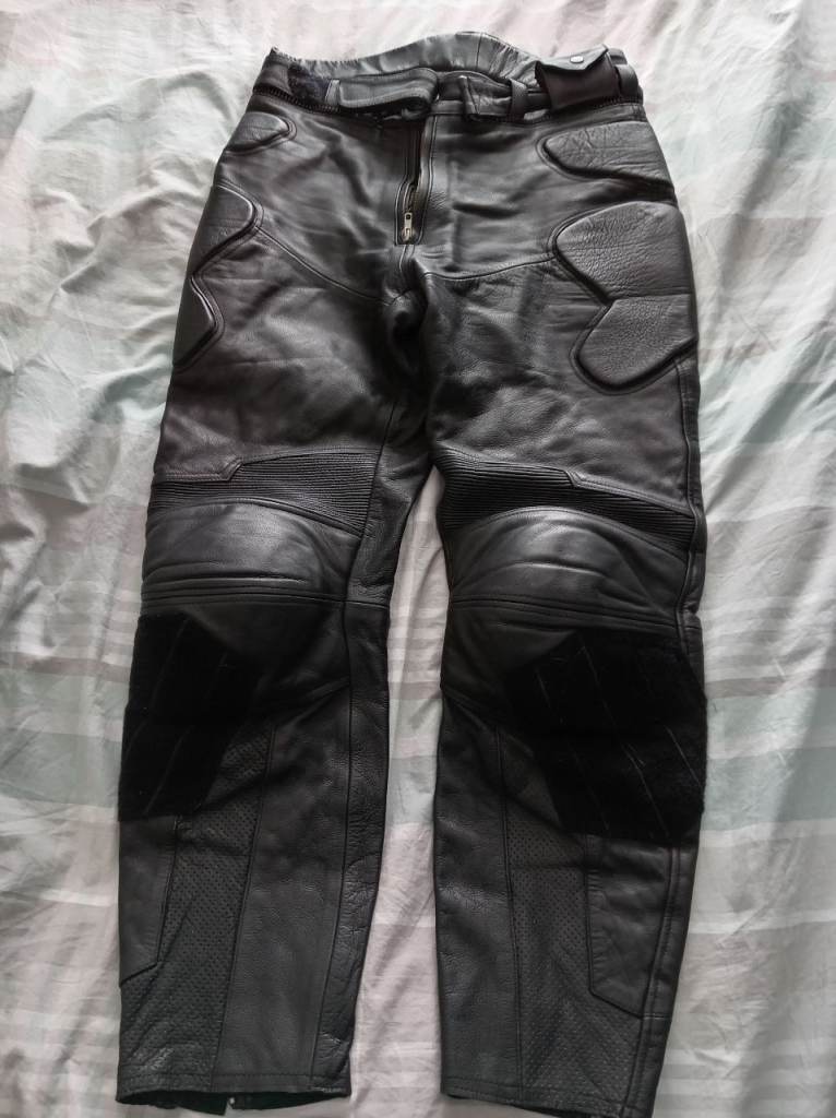 Leather motorbike trousers 