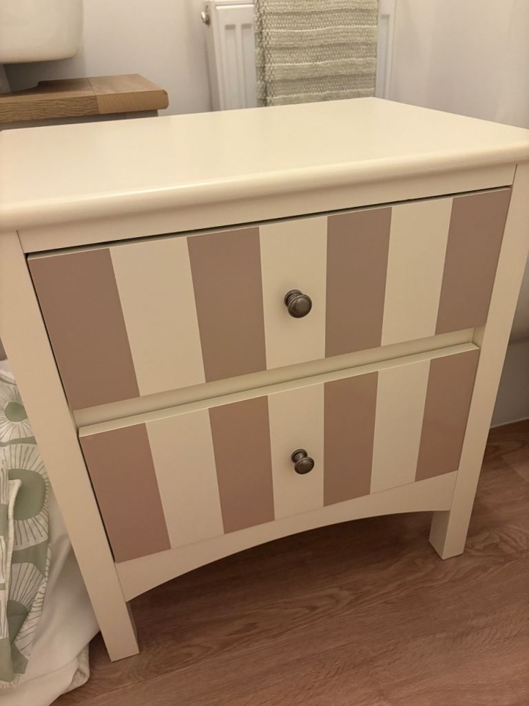 Bedside table /side table (ONE) from Dunelm with two draws still sold by Dunelm